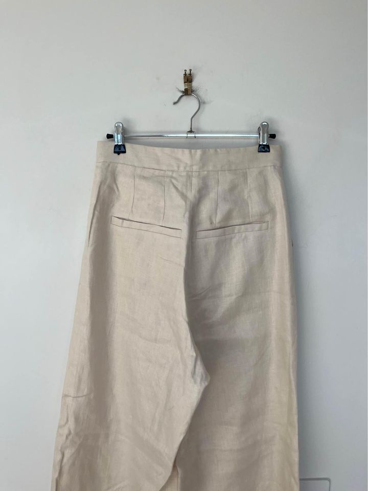 Le Mon Cream Linen Pants - size 6