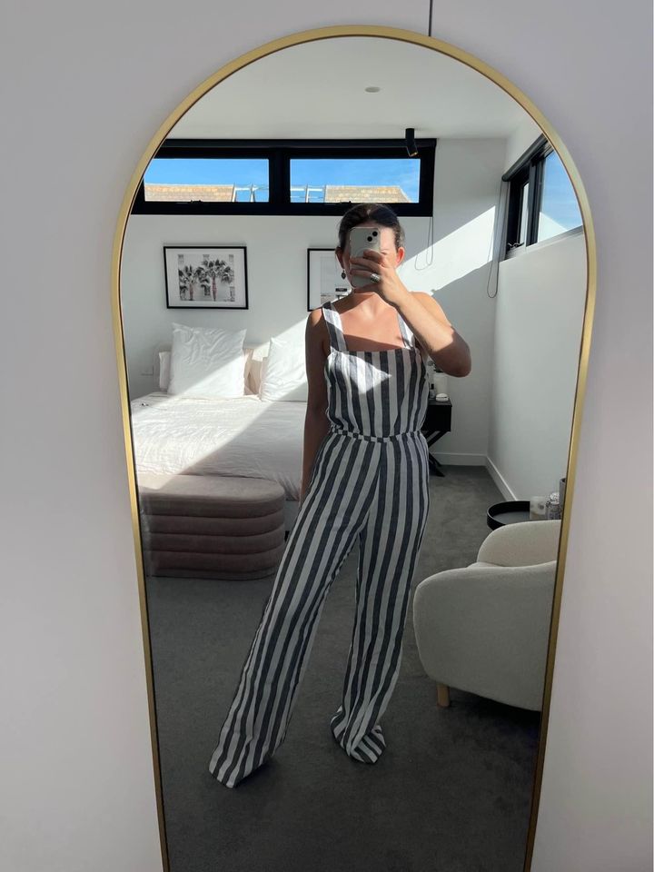 Reformation Striped Jumpsuit - size 8