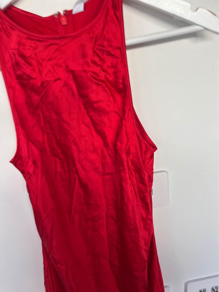 & Other Stories red midi slip dress - size 6