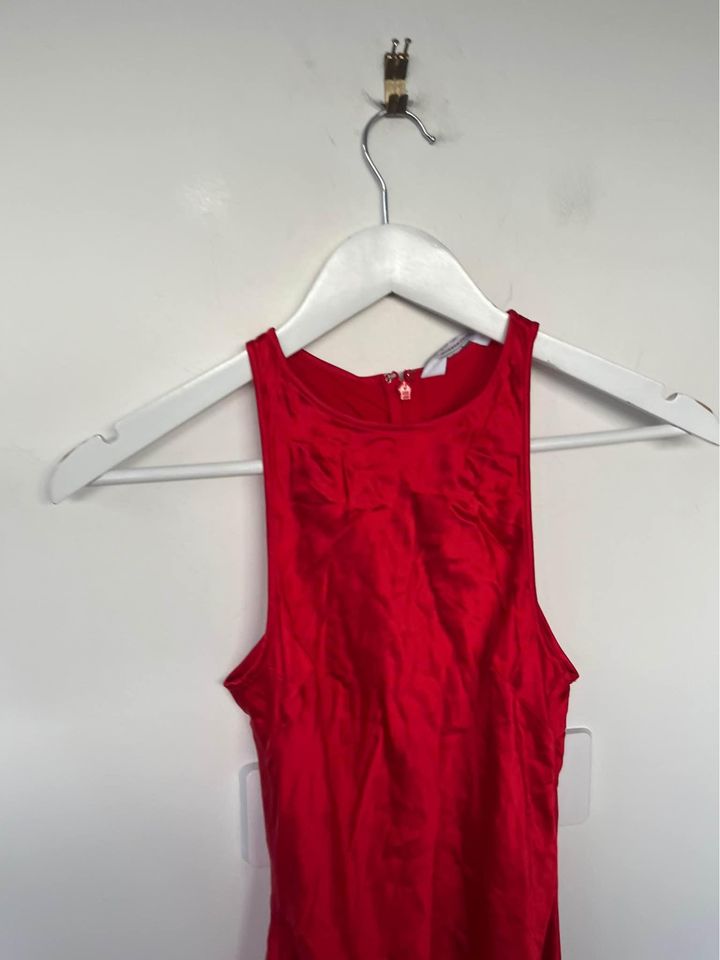 & Other Stories red midi slip dress - size 6