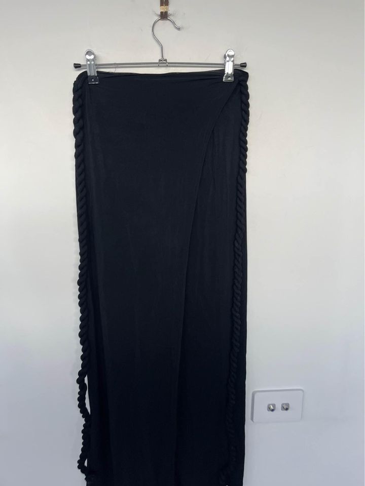 Dion Lee black wrap skirt - size 4