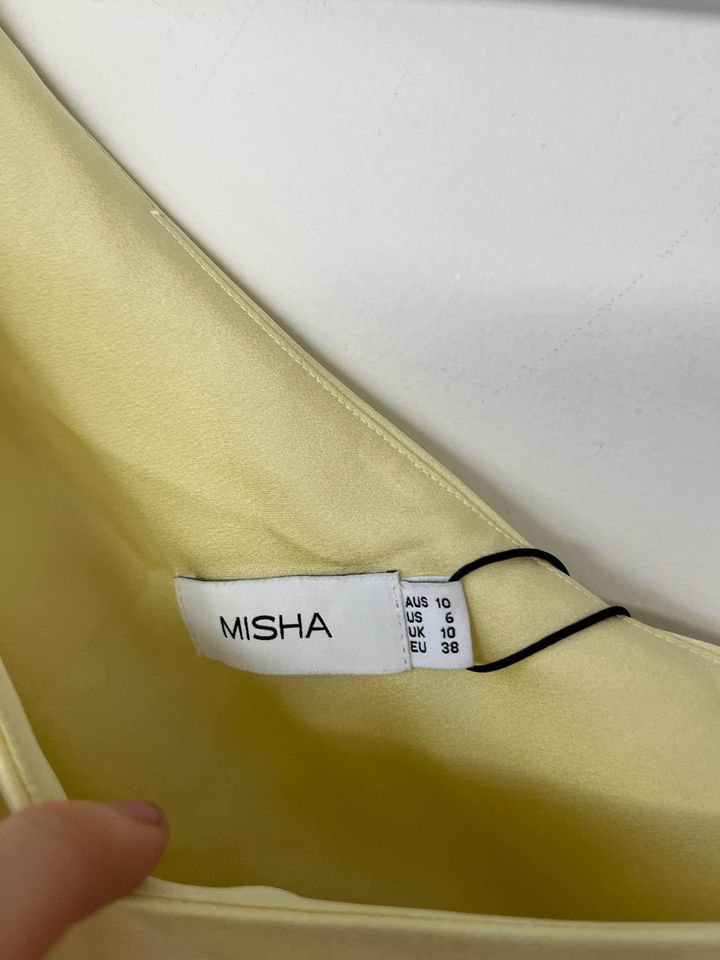 Misha Yellow Maxi Dress - size 10