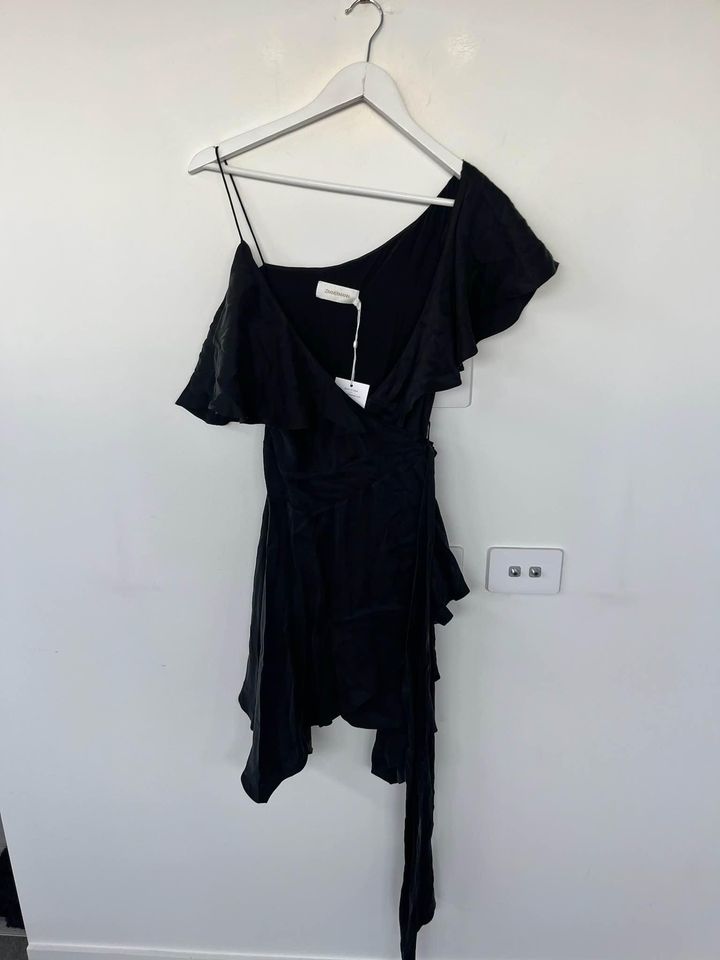 Zimmermann Black Wrap Mini Dress - size 1