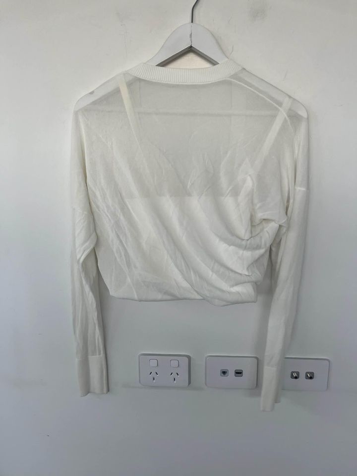 Dion Lee white cropped top - size xs