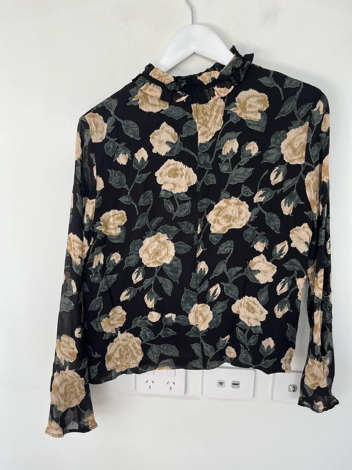 Ganni Floral Blouse - size 42