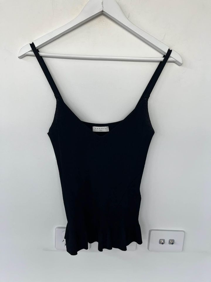 Sandro black knit tank - size 2