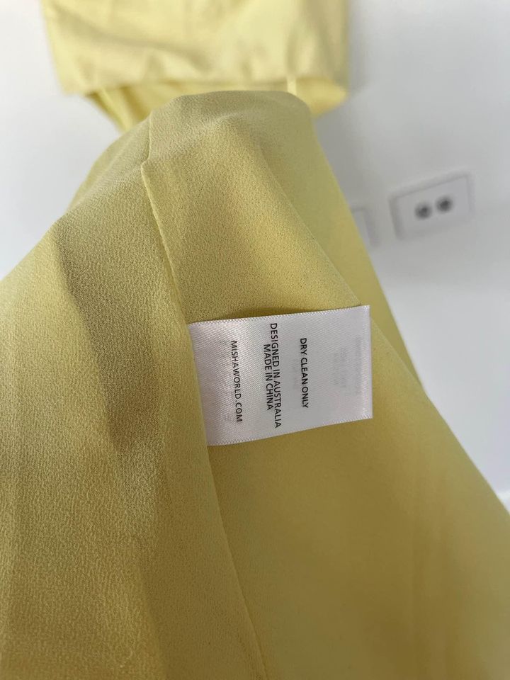 Misha Yellow Maxi Dress - size 10