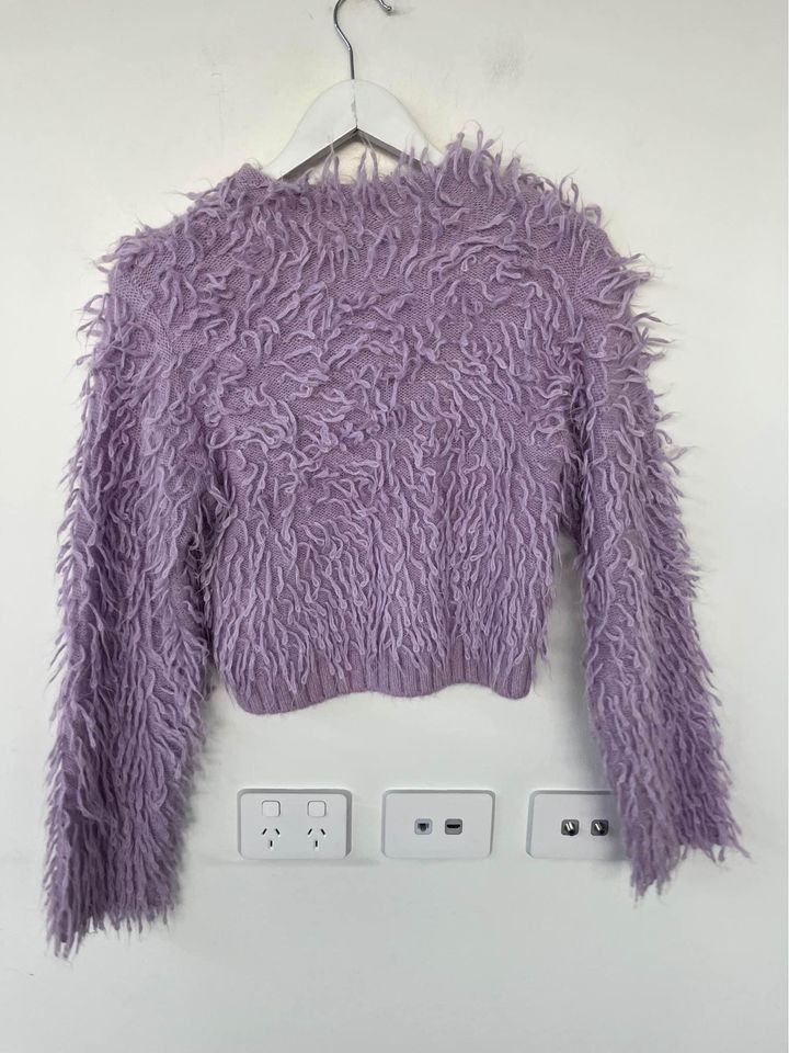 Aje Purple Knit Jumper - size xs