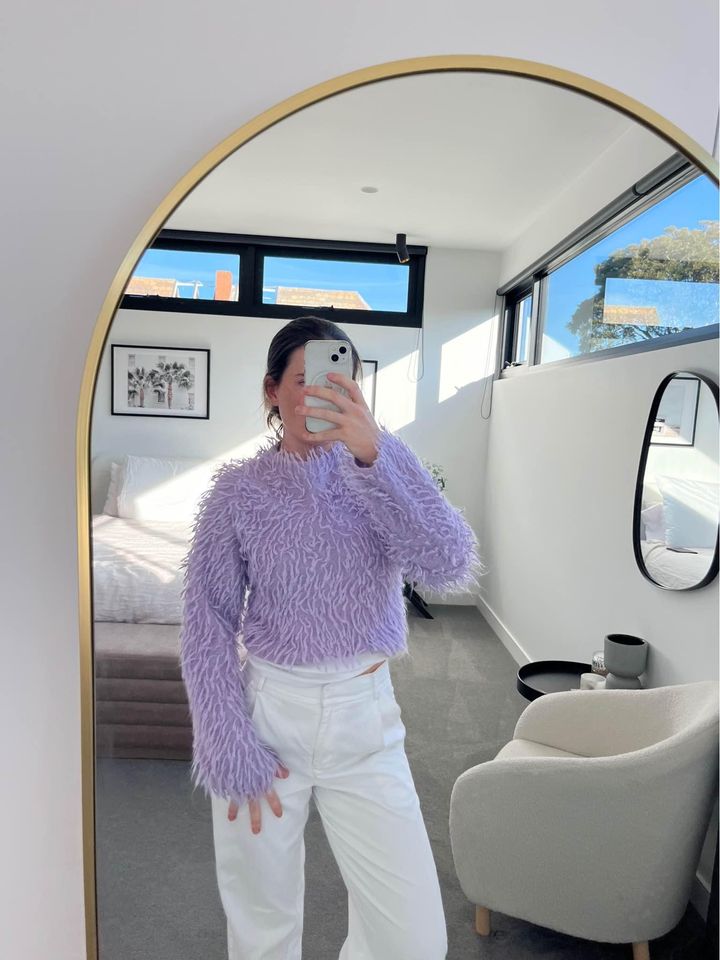 Aje Purple Knit Jumper - size xs