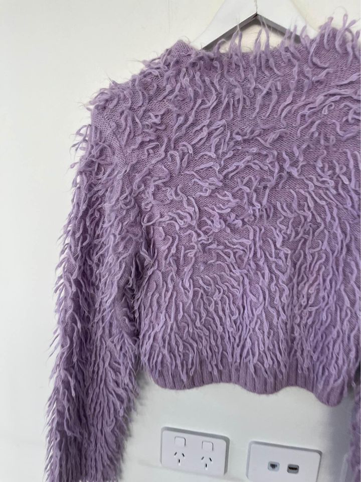 Aje Purple Knit Jumper - size xs