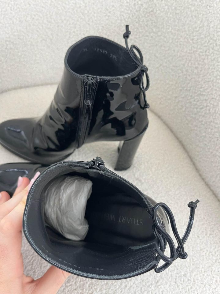Stuart Weitzman Patent Leather Boots - size 38.5