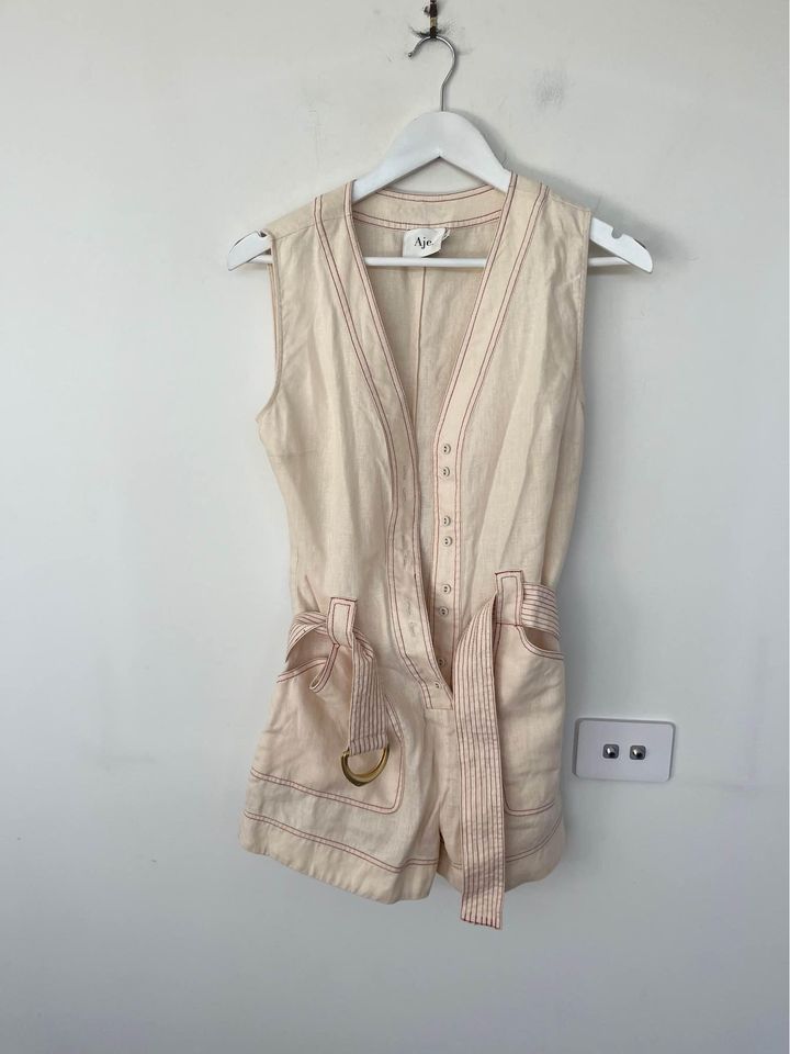 Aje Linen playsuit - size 8