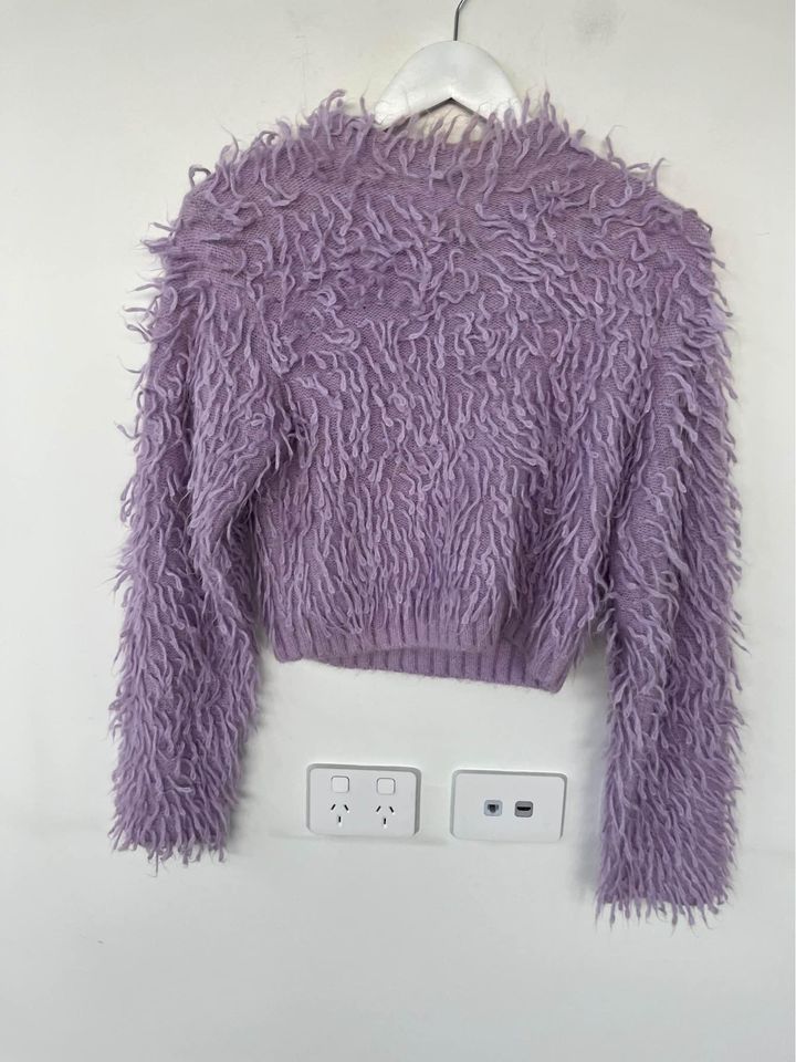 Aje Purple Knit Jumper - size xs