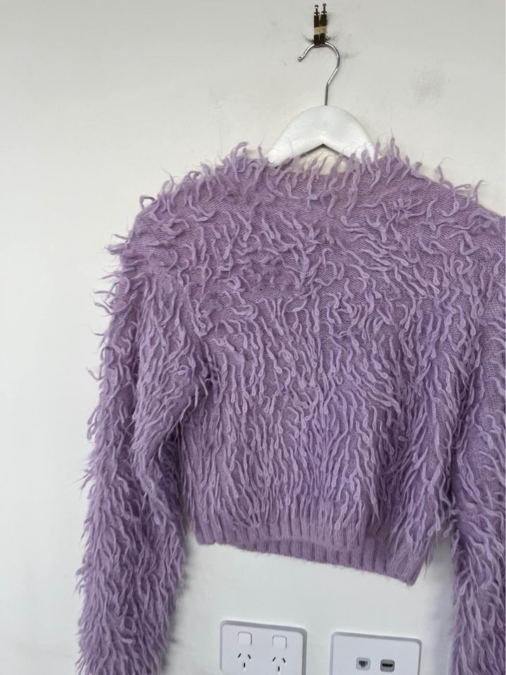 Aje Purple Knit Jumper - size xs