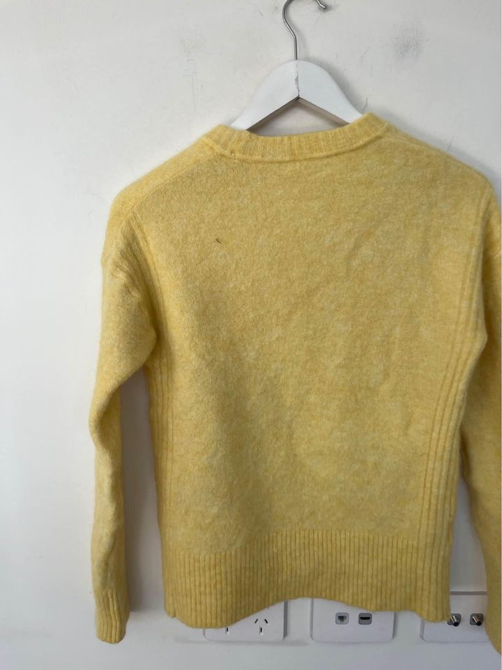 Trenery yellow knit jumper - size xs