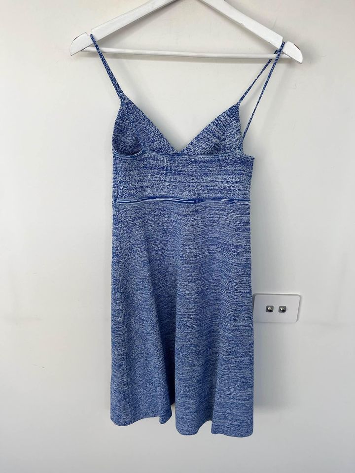 Scanlan Theodore Blue Knit Mini Dress - size medium