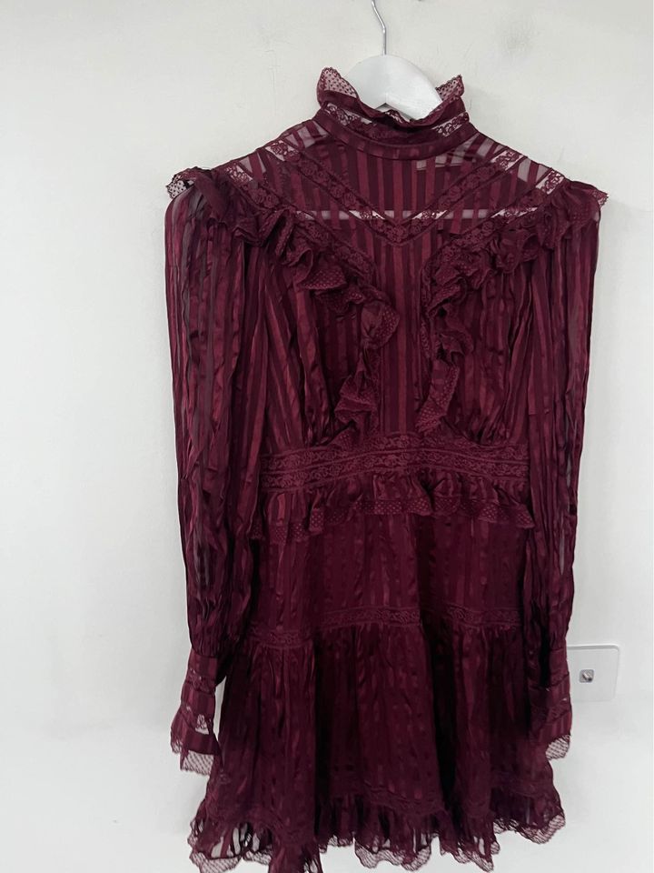 Zimmermann Maroon Lace Dress - size 1