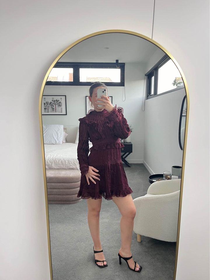 Zimmermann Maroon Lace Dress - size 1