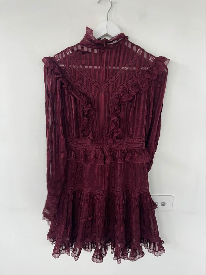 Zimmermann Maroon Lace Dress - size 1