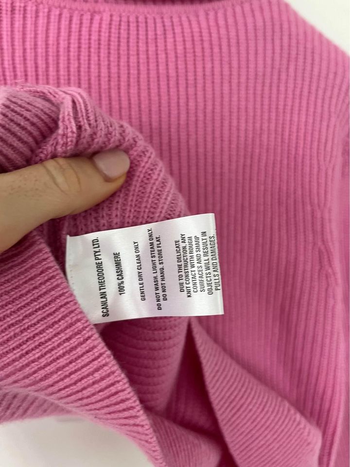 Scanlan Theodore Pink Cashmere Jumper - size xs