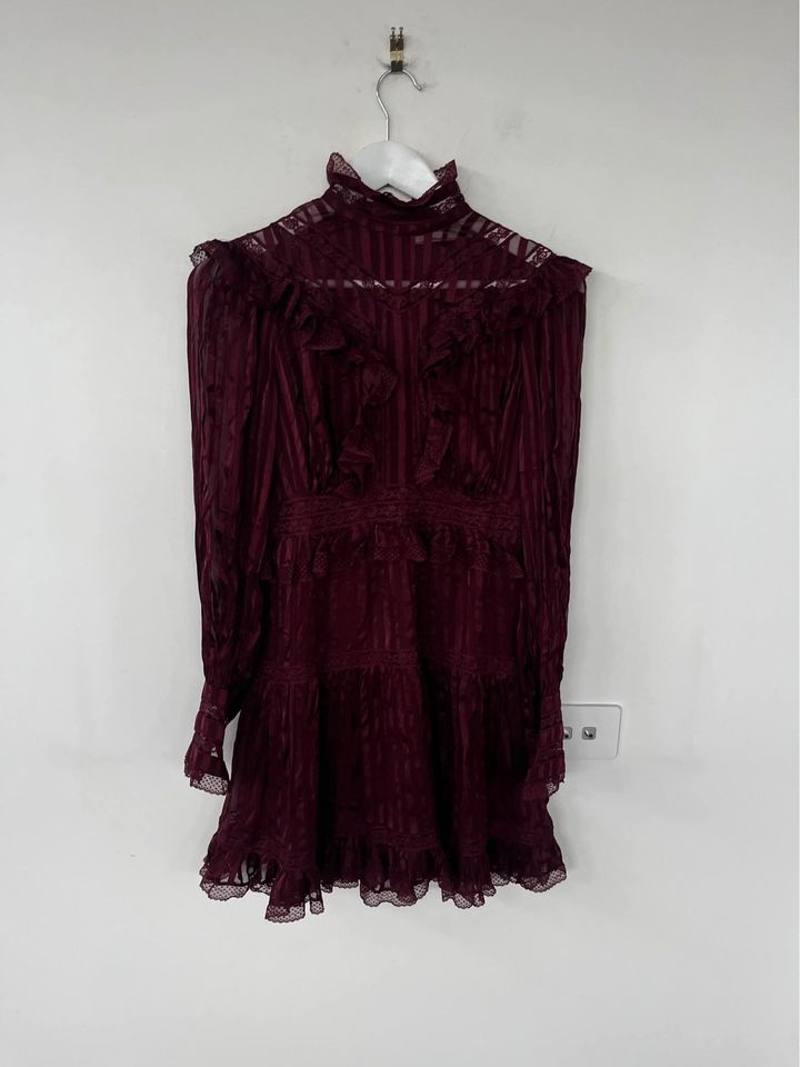 Zimmermann Maroon Lace Dress - size 1