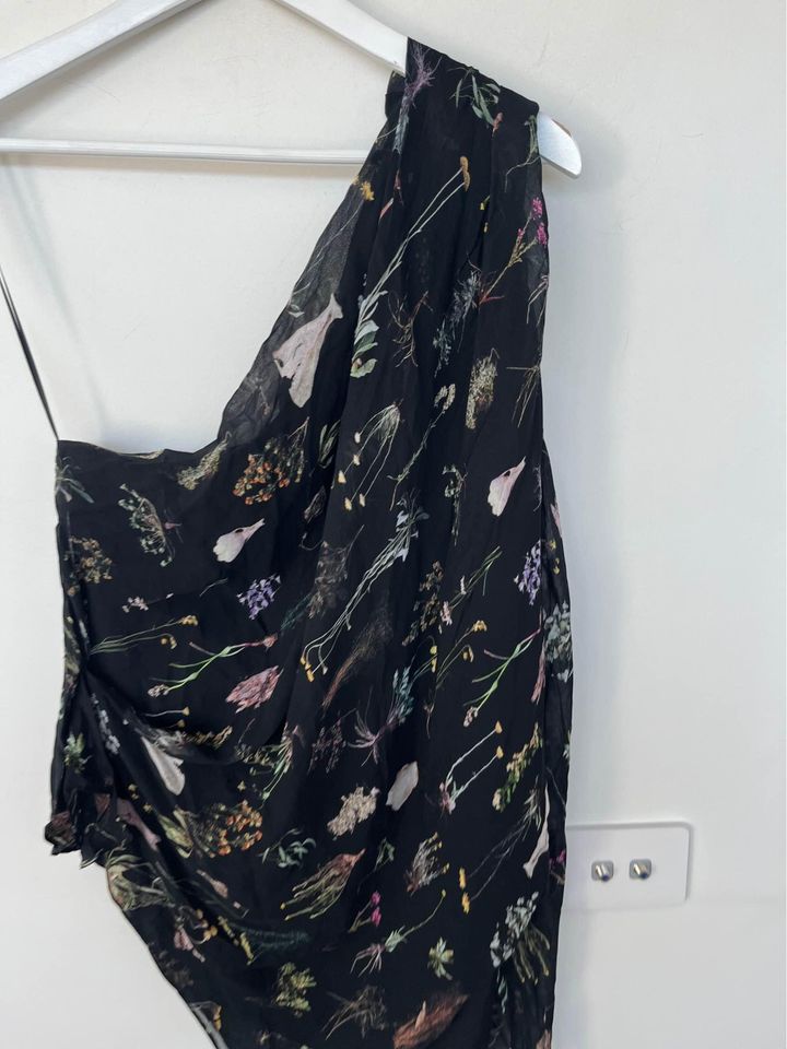 Bianca Spender black floral top - size 12