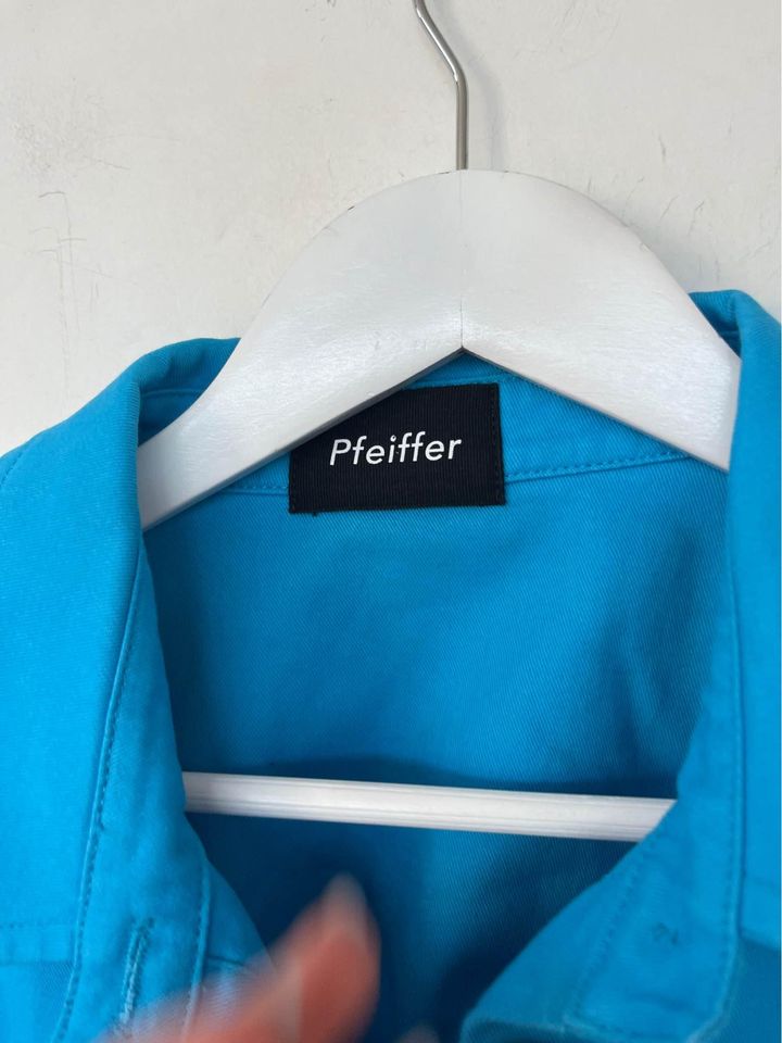 Pfeiffer Blue Shirt Mini Dress - size large