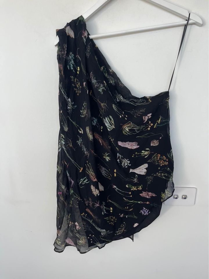 Bianca Spender black floral top - size 12