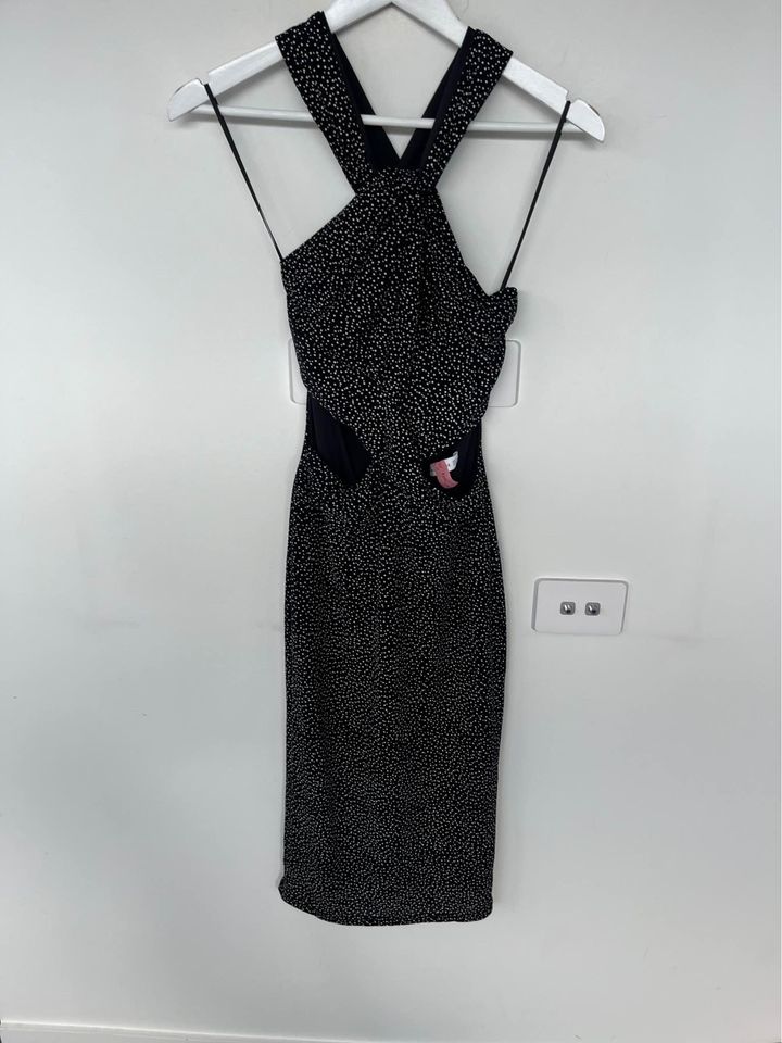 Bec + Bridge Black Midi Dress - size 8