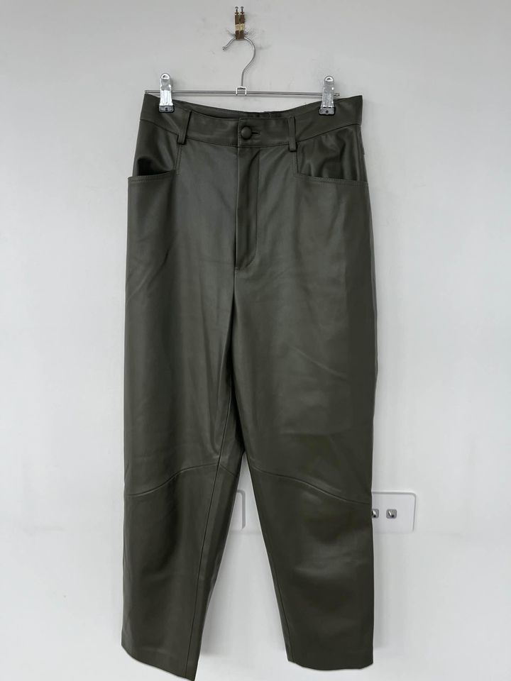 Mossman Green faux leather pants - size 8