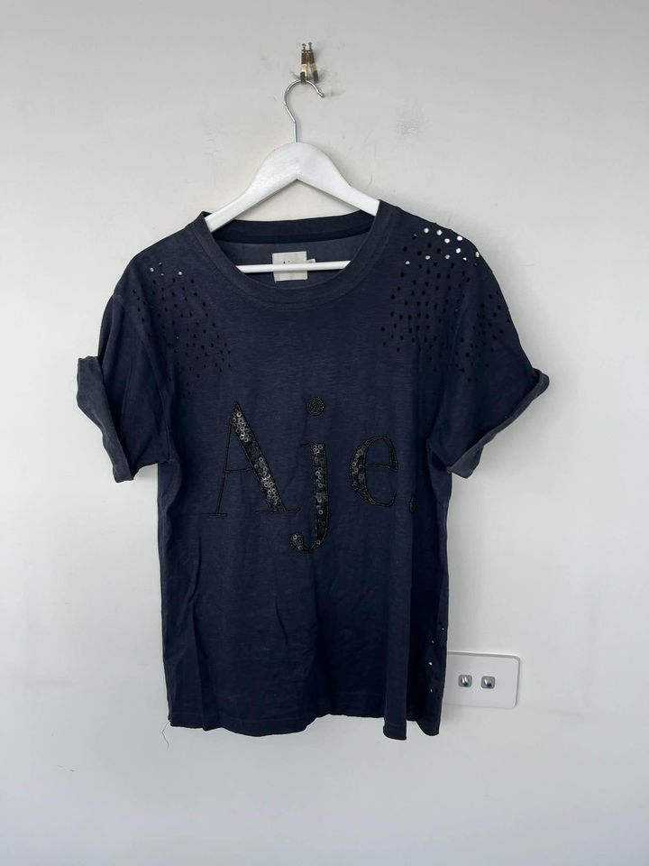 Aje Navy Tee - size xs