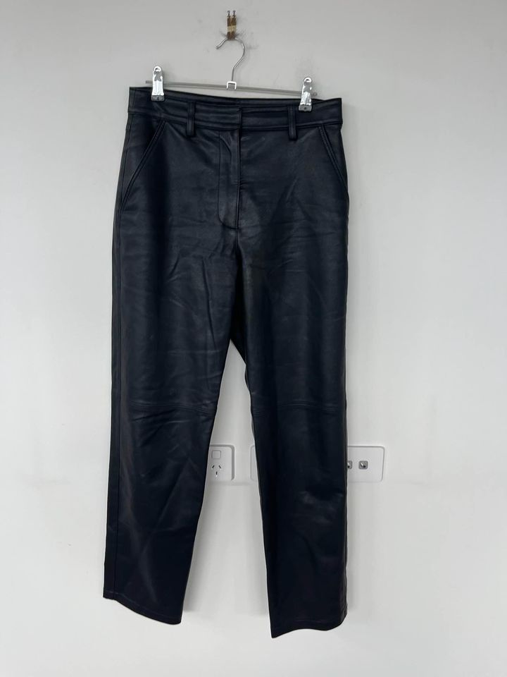 Elka collective black faux leather pants - size 8