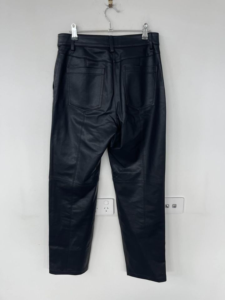 Elka collective black faux leather pants - size 8