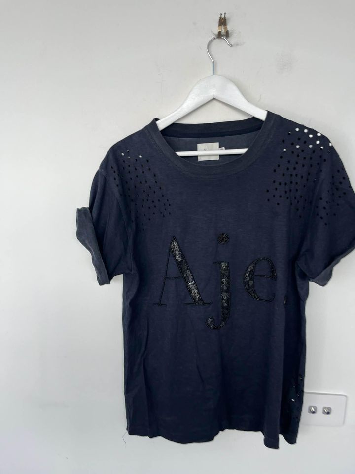 Aje Navy Tee - size xs