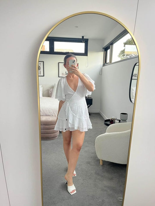 Aje White Mini Dress - size 6