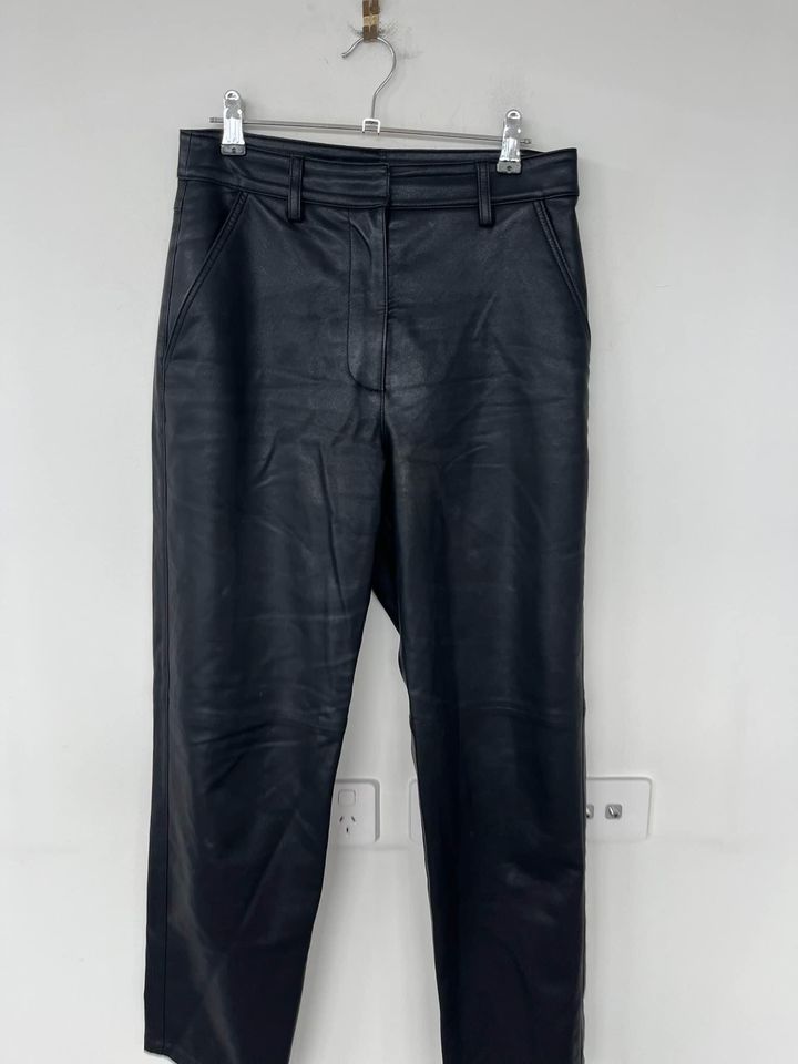 Elka collective black faux leather pants - size 8