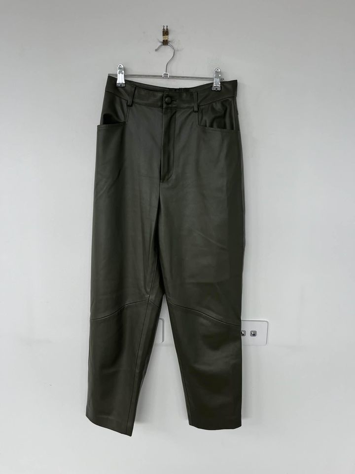 Mossman Green faux leather pants - size 8