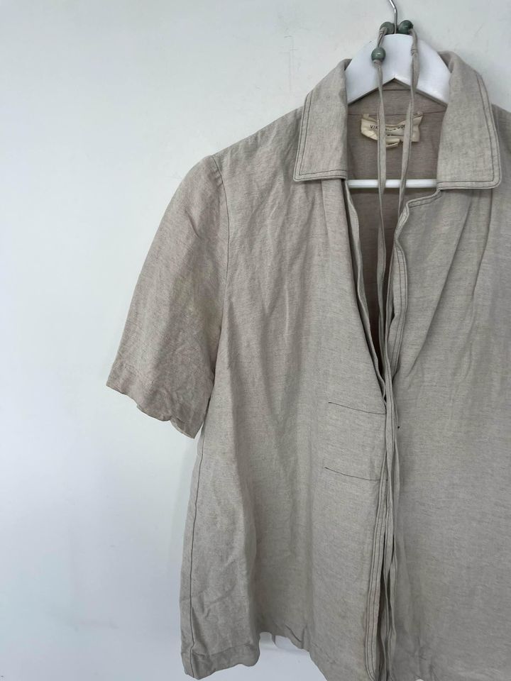 Viktoria & Woods Linen Short Sleeve Shirt - size 00