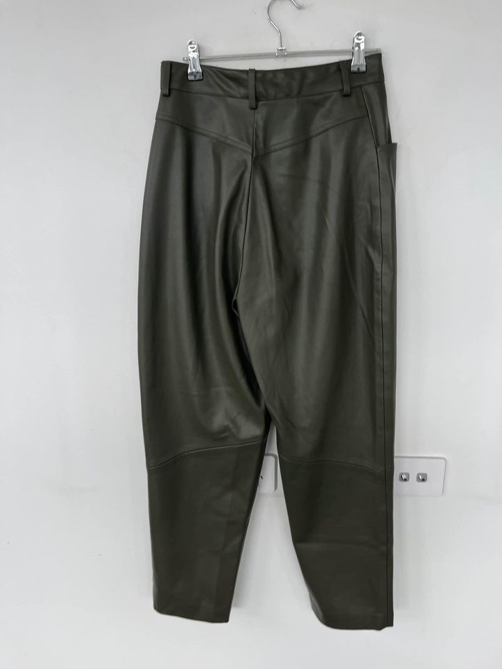 Mossman Green faux leather pants - size 8