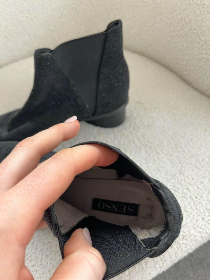 Senso Black Ankle Boots - size 38