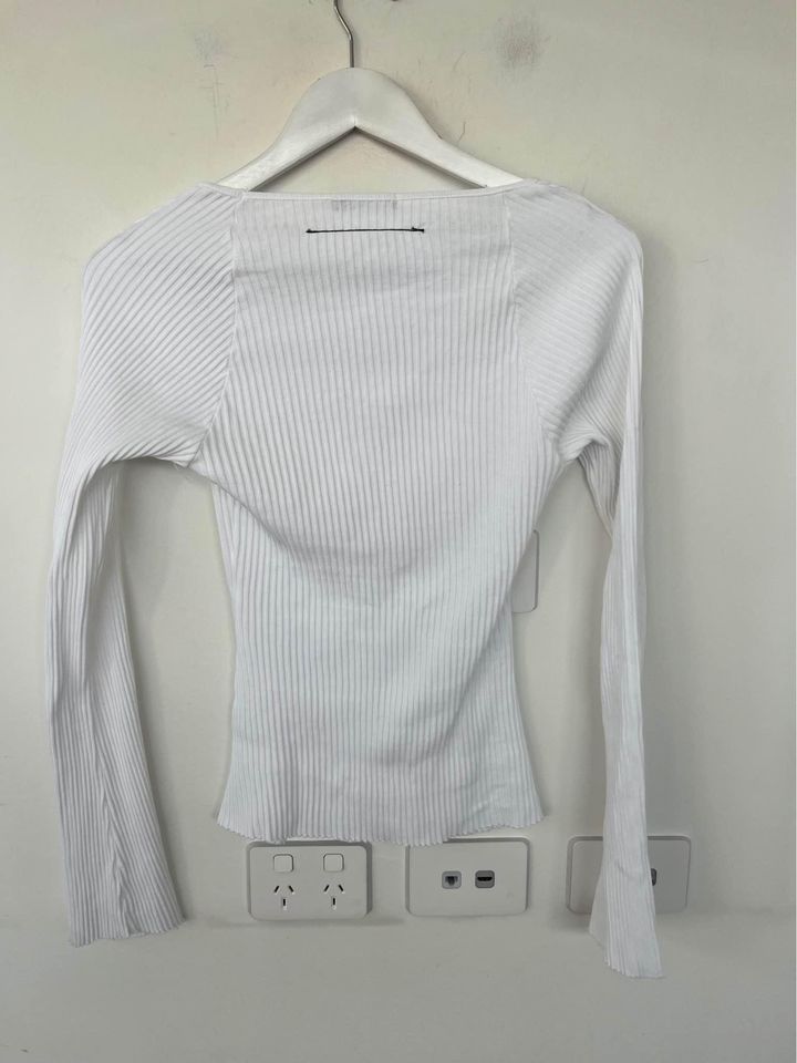 Bassike White Long Sleeve - size xs