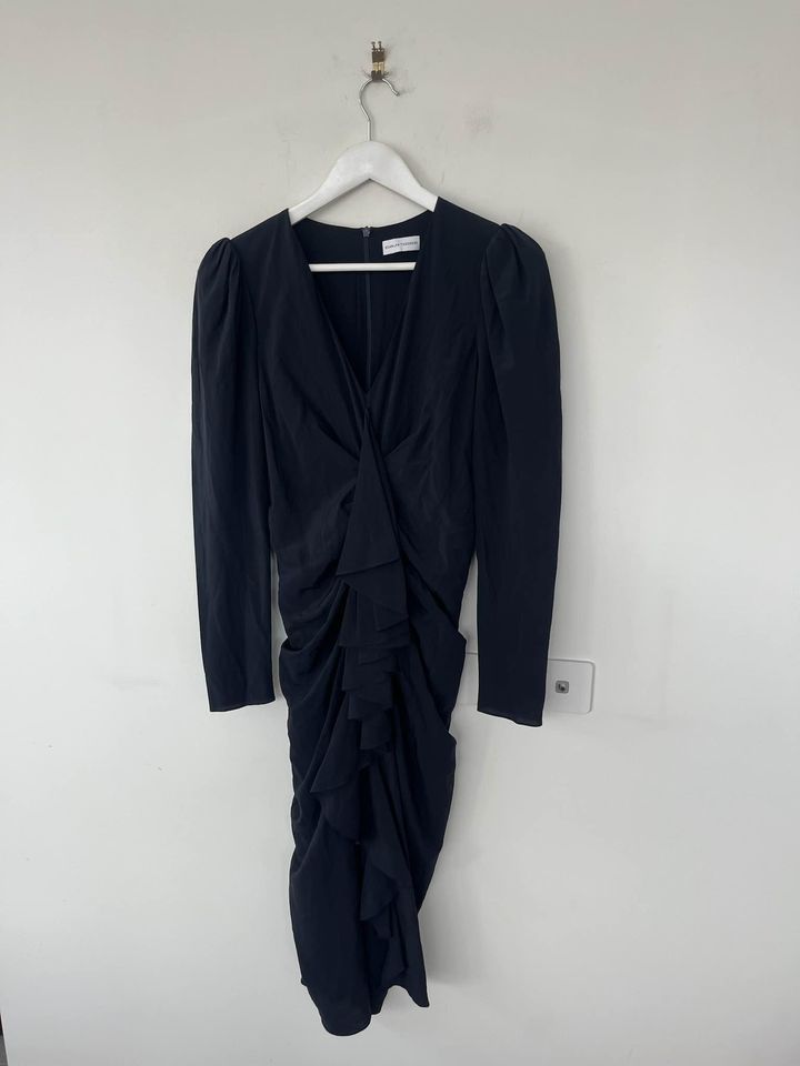 Scanlan Theodore silk navy midi dress - size 10