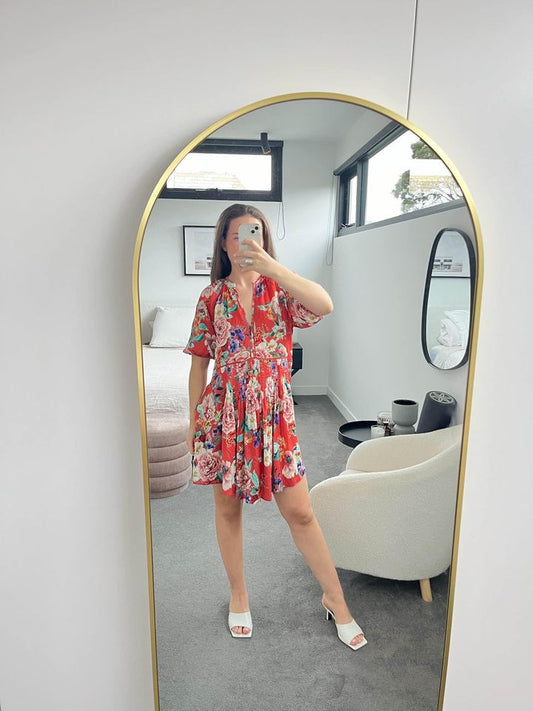 Milea floral mini dress - size small