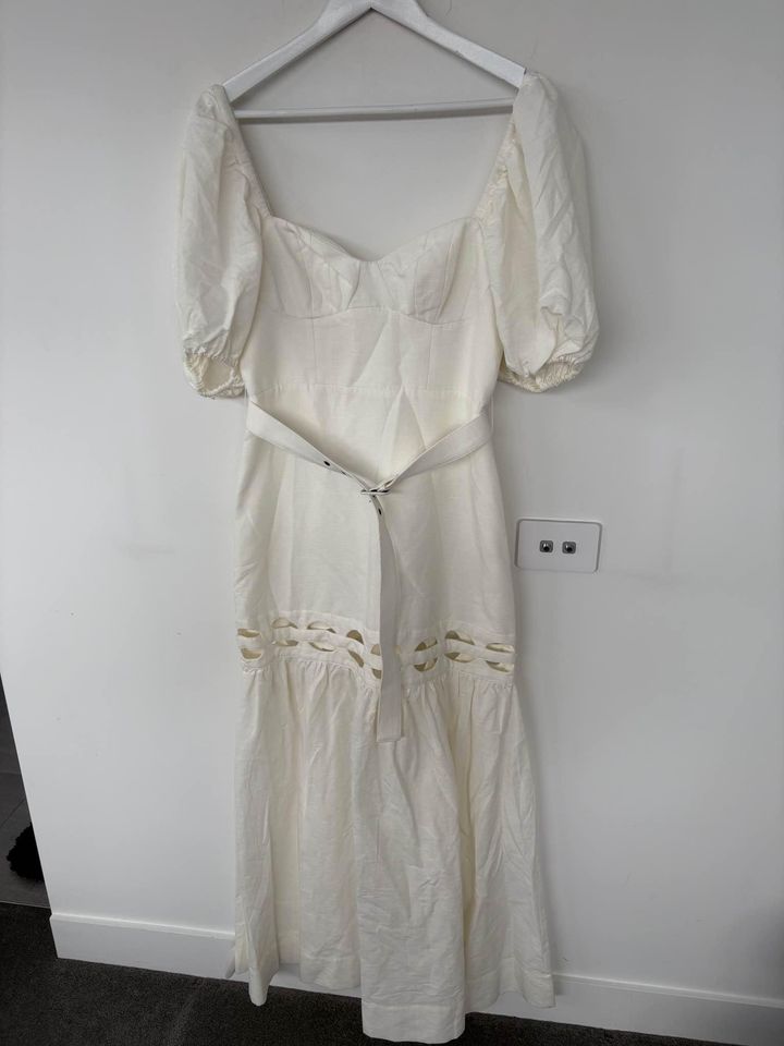 Shona Joy cream maxi dress - size 10