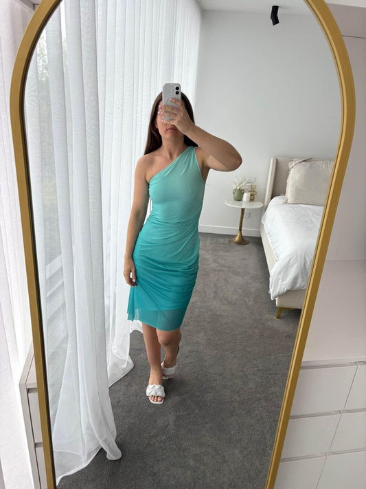 Summery Copenhagen blue midi dress - size xs