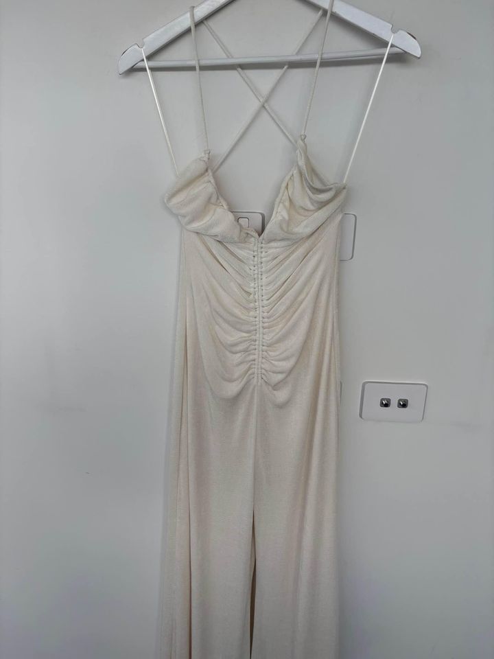 Misha cream jumpsuit - size 10