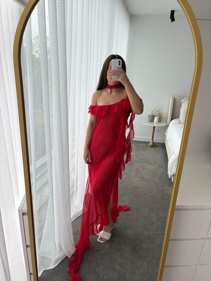 DZO red maxi dress - size small