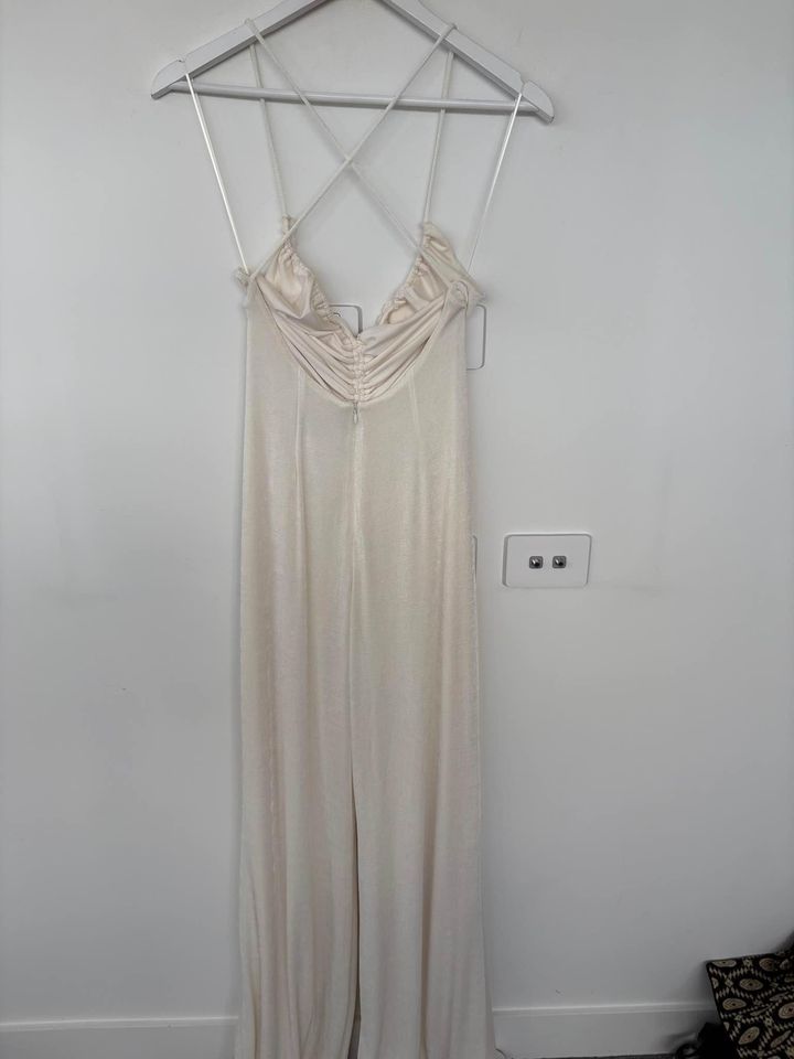 Misha cream jumpsuit - size 10