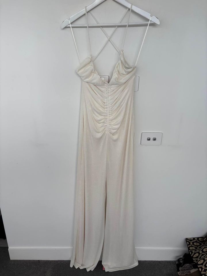 Misha cream jumpsuit - size 10