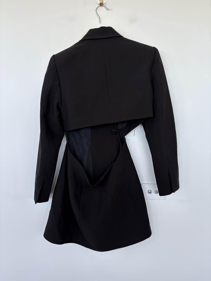 Mossman Black Blazer Mini Dress - size 8